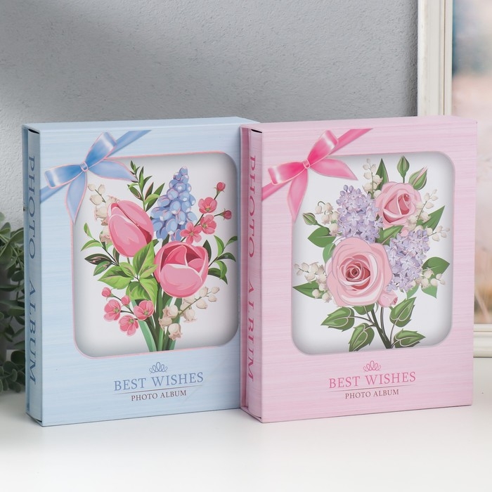 Фотоальбом на 200 фото 10х15 см Фотоальбом на 200 фото 10х15 см "Букет с ландышами" МИКС 26х20,5х5,6 см