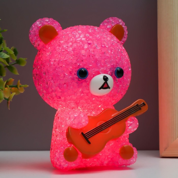 Ночник Ночник "Мишка" LED RGB от батареек 3хLR44 МИКС 10х10х15,5см RISALUX