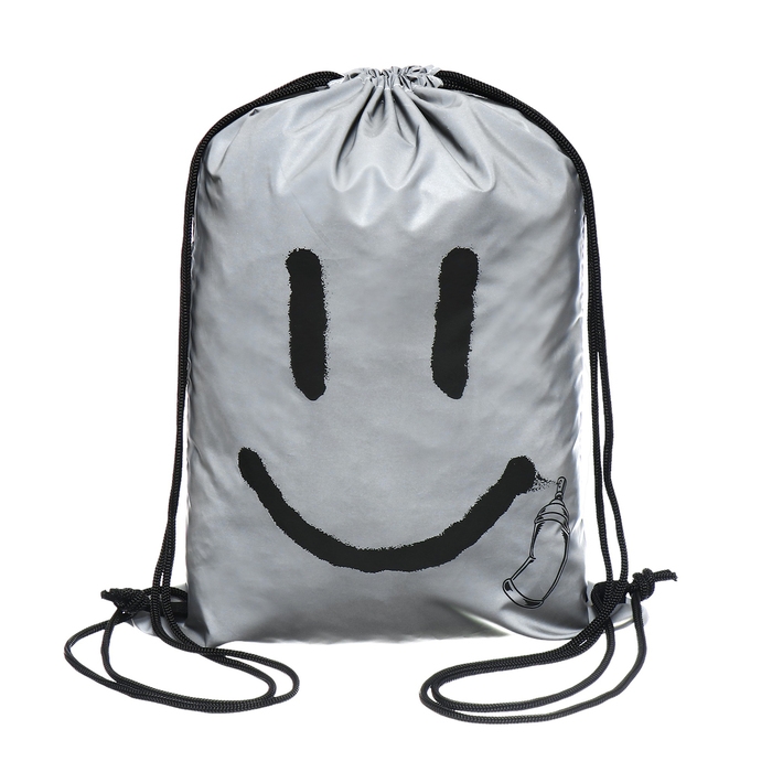 Мешок для обуви 460 х 340 мм, шелкография, светоотражающие элементы, Феникс  Мешок для обуви 460 х 340 мм, шелкография, светоотражающие элементы, Феникс "Смайл"