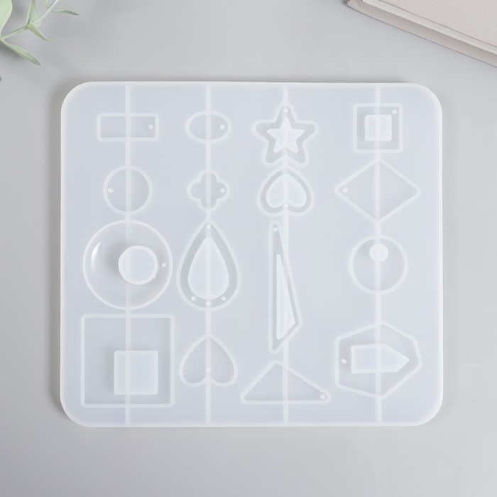 Молд силикон Молд силикон "Серьги" 16 предметов 16х17,7 см