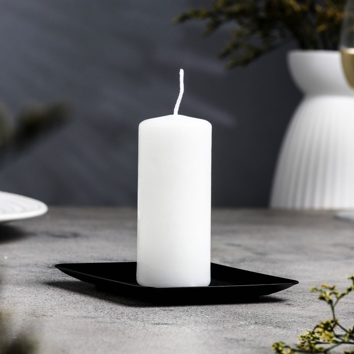 Подсвечник металл  Подсвечник металл "Тарелка", 10х10х1,1 см, черный