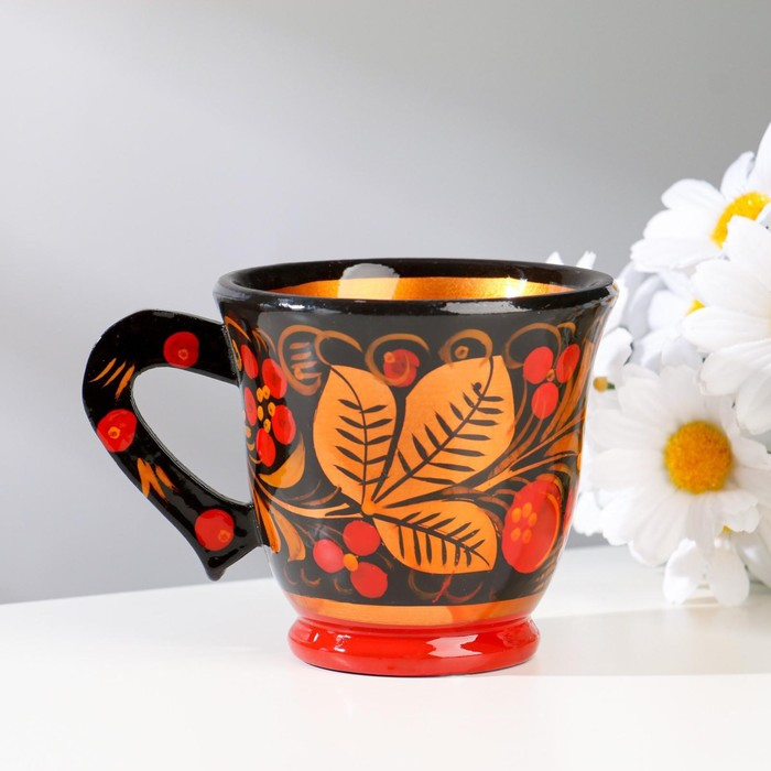 Кружка &laquo;Соковая&raquo;, 9&times;9 см, хохлома, микс