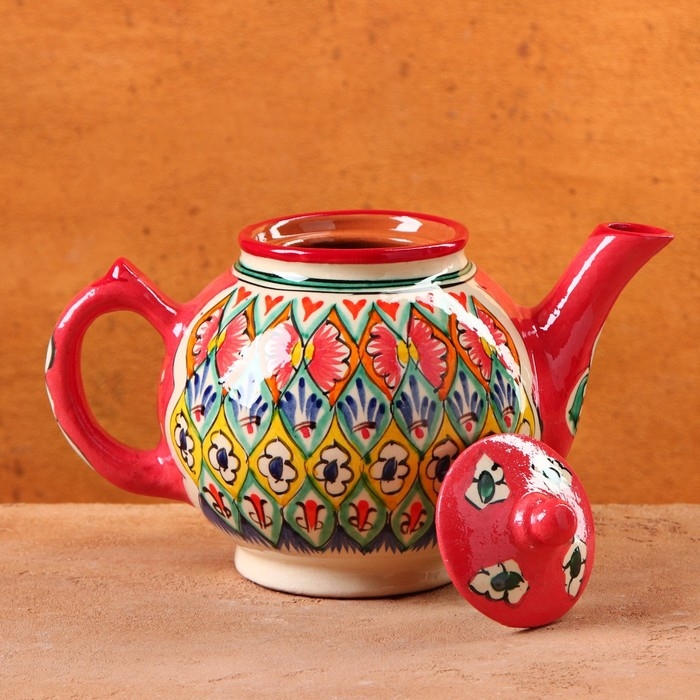 Чайник Риштанская Керамика Чайник Риштанская Керамика "Узоры", 1000 мл