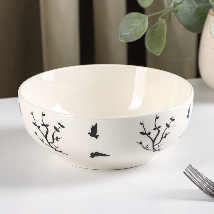 Салатник Доляна «Весенний вечер», 600 мл, d=15,5 см, цвет белый Салатник Доляна «Весенний вечер», 600 мл, d=15,5 см, цвет белый