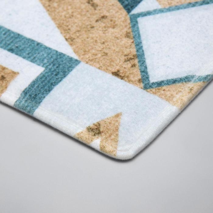 Коврик для ванной Доляна «Тори», 45×120 см, цвет зелёно-жёлтый Коврик для ванной Доляна «Тори», 45×120 см, цвет зелёно-жёлтый