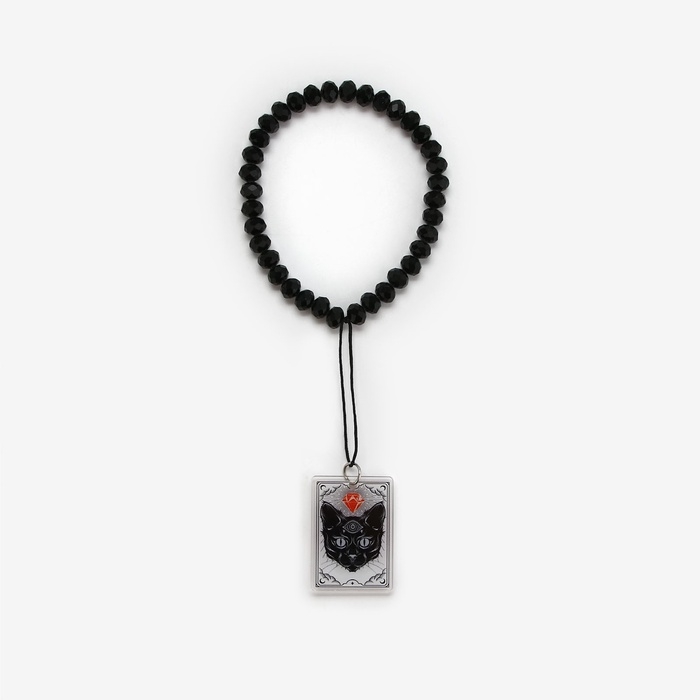 Брелок бусы для ключей «Черный кот», 15 х 2.8 см Брелок бусы для ключей «Черный кот», 15 х 2.8 см