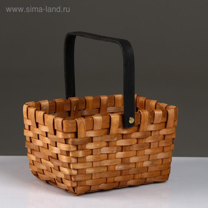 Корзина плетеная, секвойя, 22x15xH12,5/26 см, коричневый Корзина плетеная, секвойя, 22x15xH12,5/26 см, коричневый