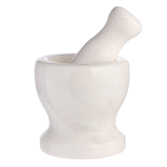 Ступка с пестиком из камня средняя, 250 мл, белая, в коробке Ступка с пестиком из камня средняя, 250 мл, белая, в коробке