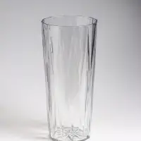 Ваза настольная пластик "Венера" лучики, 25,5х11,5 см, прозрачный Ваза настольная пластик "Венера" лучики, 25,5х11,5 см, прозрачный