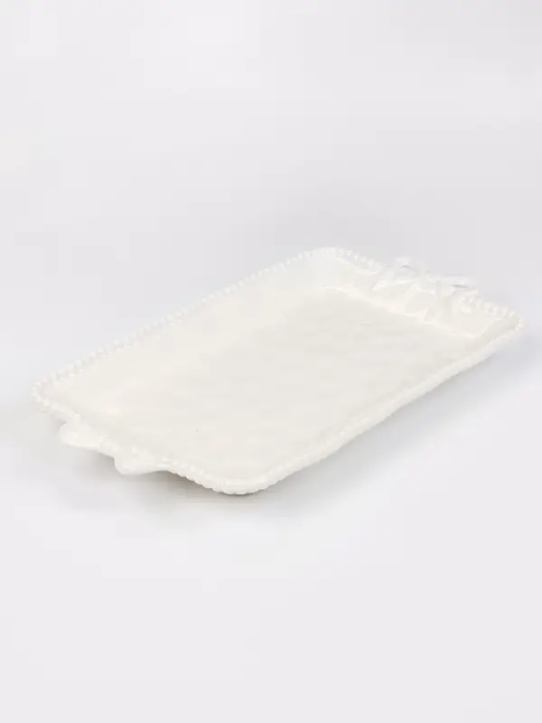 Блюдо сервировочное Pearl, 31&times;17&times;3 см, фарфор, белое