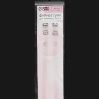 Лямки для бюстгальтера, силиконовые, фурнитура металл, 5 полос, 1.9 см, 37 см, пара, прозрачные