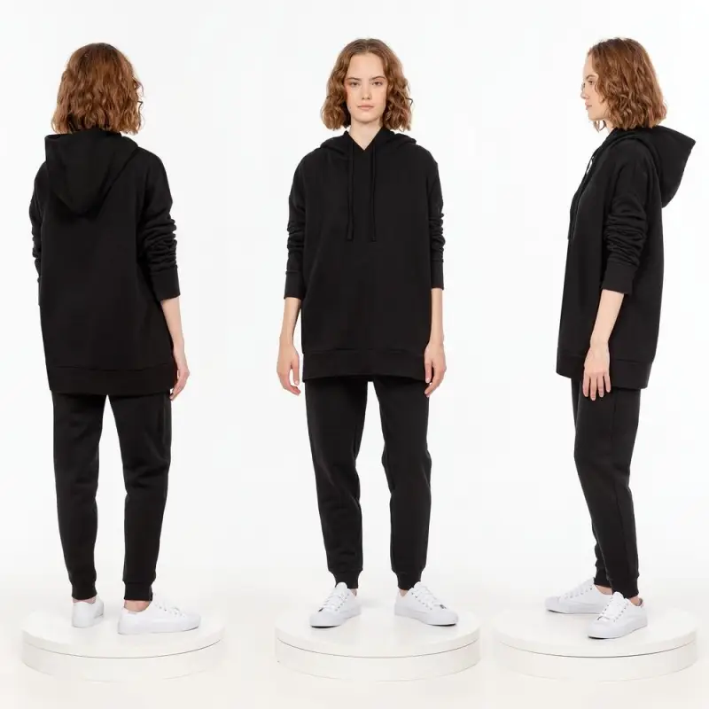 Худи унисекс H2, черное, размер XS/S Худи унисекс H2, черное, размер XS/S