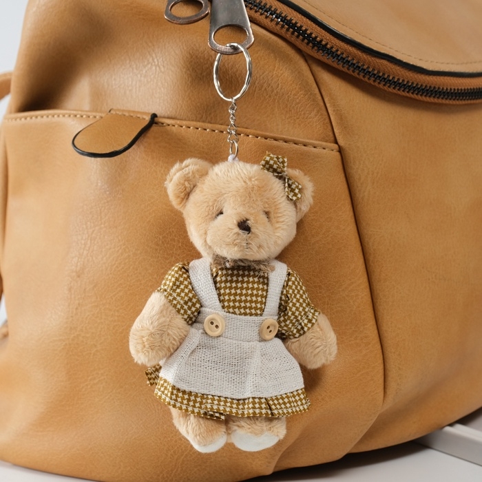 Брелок текстиль Брелок текстиль "Мишка в сарафане" 8,5х4х12,5 см