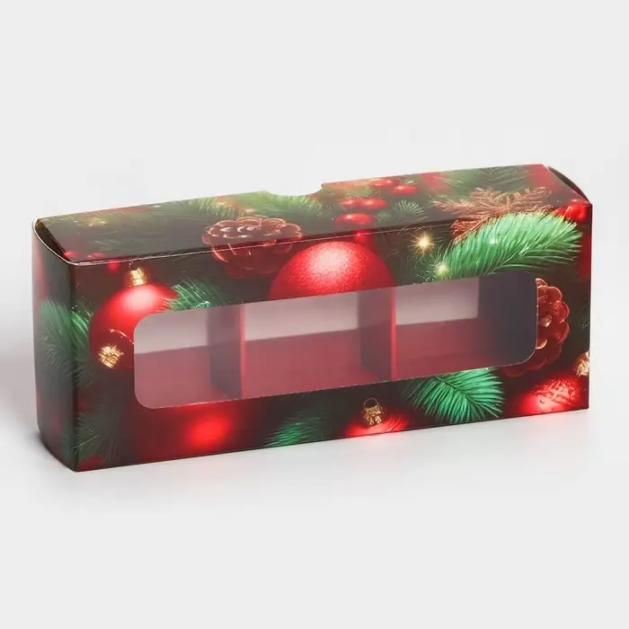 Коробка под 3 конфеты, «Счастливый Новый год», 13×5×3.3 см