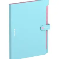 Папка А4 Haze, 12 отделений, 600 мкм, на кнопке, голубая