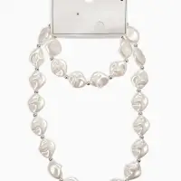 Набор 2 пред-та: бусы,браслет "Жемчуг барочный", ромб. 40/18см, цвет белый в серебре Набор 2 пред-та: бусы,браслет "Жемчуг барочный", ромб. 40/18см, цвет белый в серебре