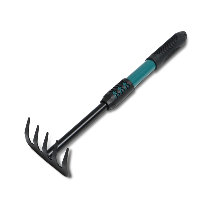 Грабли малые, прямые, 5 зубцов, длина 40,5 см, металл, металлическая рукоять с резиновой ручкой, Greengo Грабли малые, прямые, 5 зубцов, длина 40,5 см, металл, металлическая рукоять с резиновой ручкой, Greengo