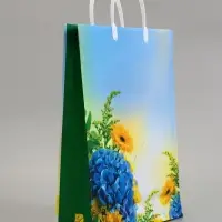 Пакет подарочный &laquo;Весенний букет&raquo;, мягкий пластик, 41&times;32 см