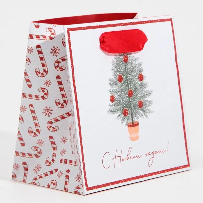 Пакет подарочный новогодний ламинированный квадратный «Новогодние сладости», 14 х 14 х 9 см Пакет подарочный новогодний ламинированный квадратный «Новогодние сладости», 14 х 14 х 9 см