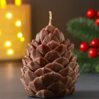 Свеча декоративная «Шишка новогодняя», 6×7.5 см Свеча декоративная «Шишка новогодняя», 6×7.5 см