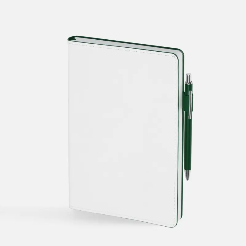 Ежедневник White Shall, недатированный, бело-зеленый Ежедневник White Shall, недатированный, бело-зеленый