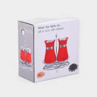 Набор для специй "Сияние.Silver", 2 шт, на подставке Набор для специй "Сияние.Silver", 2 шт, на подставке