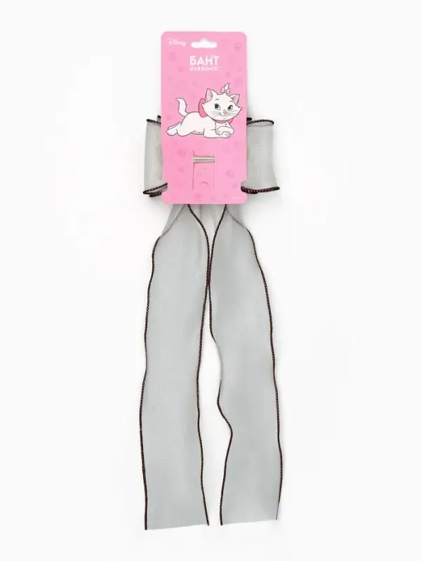 Бант для волос на заколке шоколадный, Коты аристократы