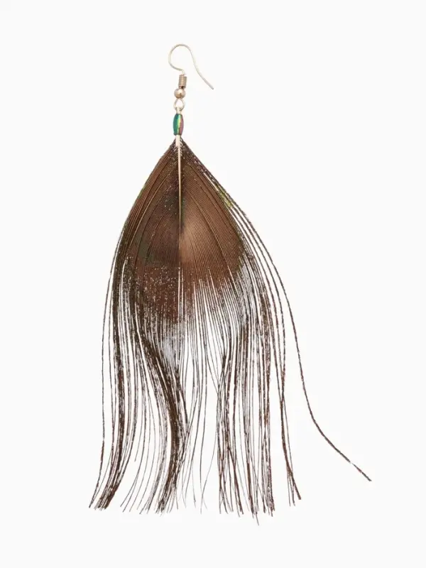 Серьги &laquo;Павлин&raquo;, 5&times;12 см, разноцветные