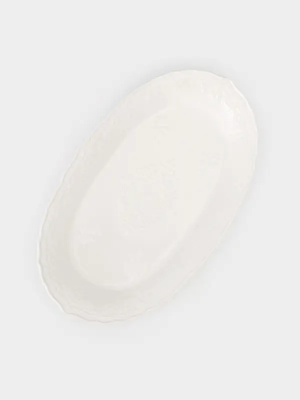 Блюдо сервировочное &laquo;Сьюзен&raquo;, 25&times;15&times;2.5 см, керамика, белое