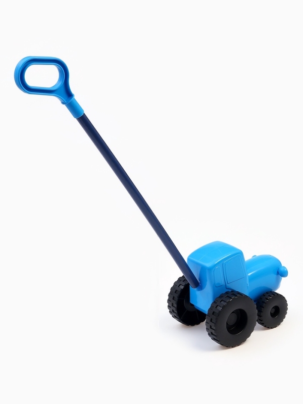 Каталка «Синий трактор» с ручкой, пластиковая Каталка «Синий трактор» с ручкой, пластиковая