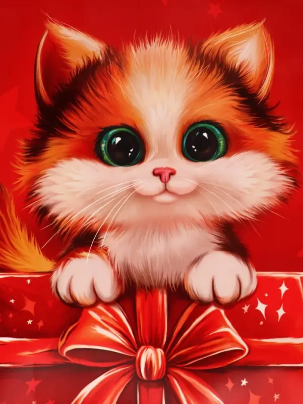 Пакет подарочный &laquo;Котёнок&raquo;, мягкий пластик, 23&times;27 см, 150 мкм
