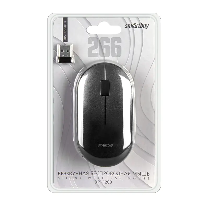 Мышь беспроводная Smartbuy 266AG черная градиент (SBM-266AG-K) / 40 Мышь беспроводная Smartbuy 266AG черная градиент (SBM-266AG-K) / 40