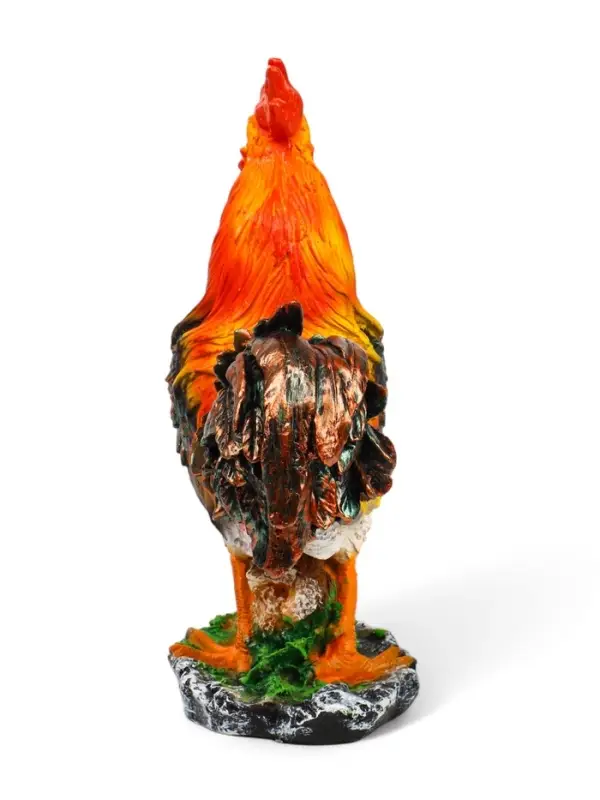 Садовая фигура из полистоуна &laquo;Петух на камне&raquo;, 42&times;32&times;13 см
