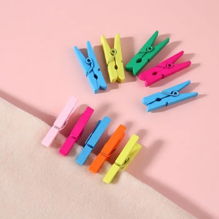 Прищепки для шитья, 3×0.5×0.3 см, 10 шт., разноцветные Прищепки для шитья, 3×0.5×0.3 см, 10 шт., разноцветные
