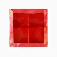 Коробка под 4 конфеты с ячейками &laquo;Яркие краски&raquo;, 10&times;10&times;3 см