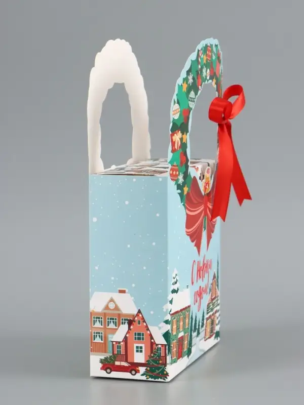 Коробка подарочная новогодняя складная &laquo;С Новым годом&raquo; 18&times;30&times;7 см