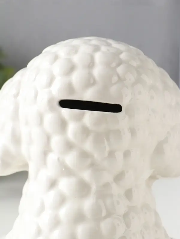 Копилка для денег керамика &laquo;Милый барашек с сердцем&raquo;, белая, 17&times;11&times;15.1 см