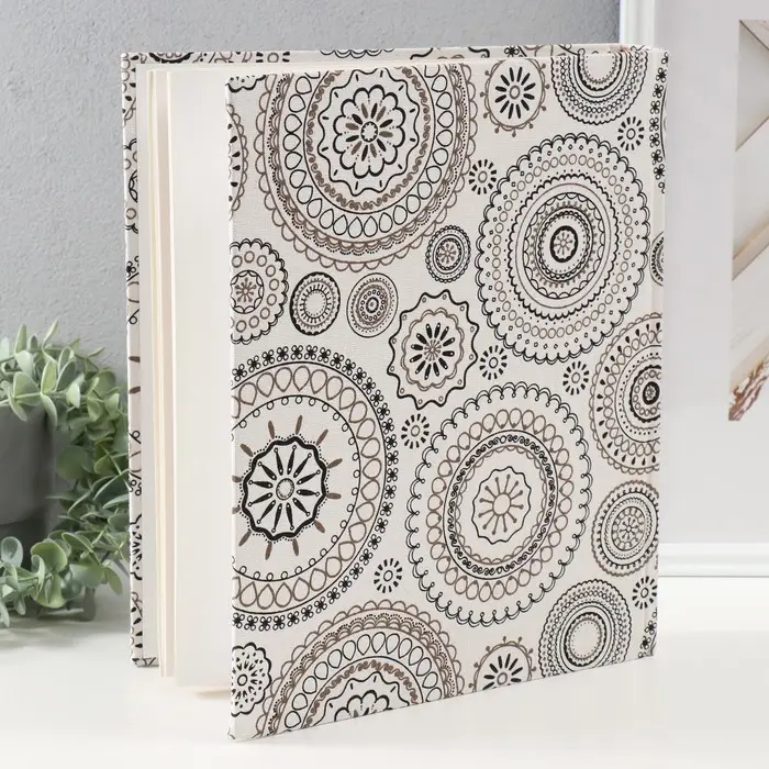 Фотоальбом магнитный 30 листов "Узоры" обложка текстиль 33,5х28,5х5 см