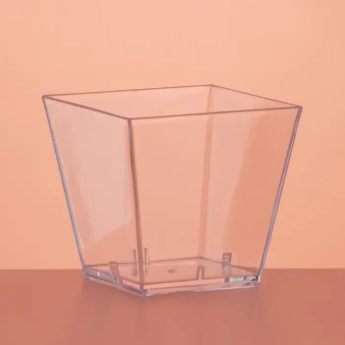 Форма пластиковая одноразовая для фуршета «Квадрат», 60 мл, прозрачная