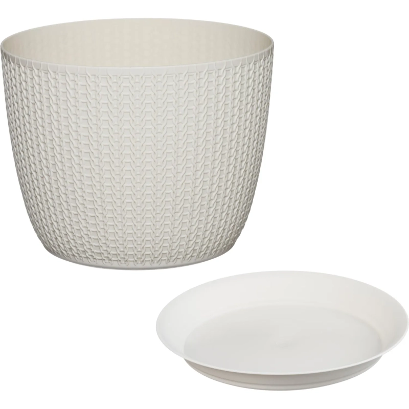 Кашпо ВЯЗАНИЕ D180мм 2,8л с поддоном М 3121