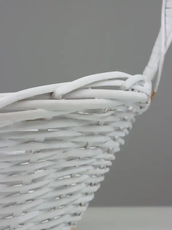 Корзина плетеная (ива), D50х35 H20 HH58 B31х21, 1 шт., белый