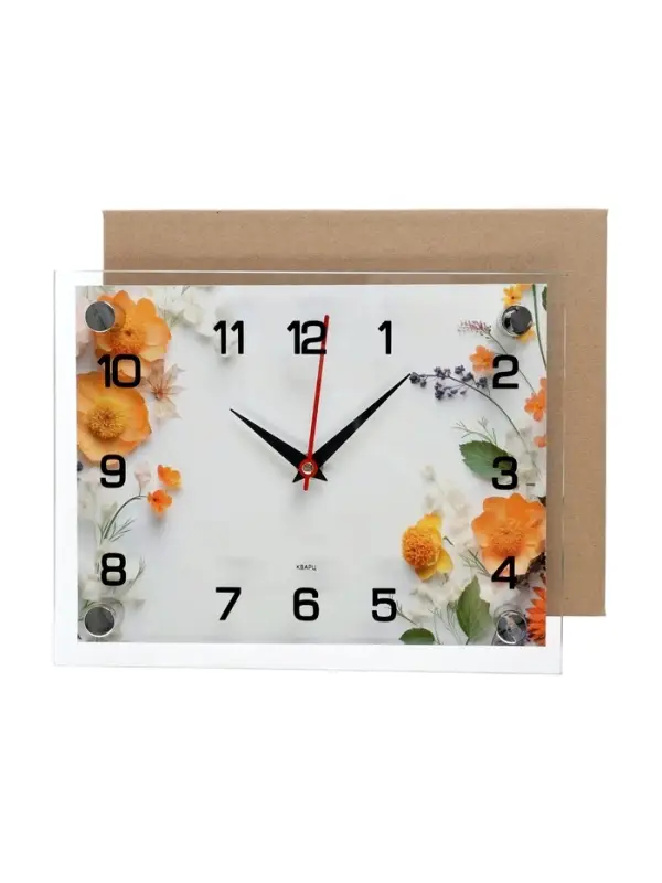Часы настенные интерьерные &laquo;Цветочная фантазия&raquo;, 20&times;26 см