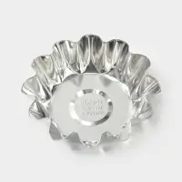 Форма для выпечки ромовой бабы, d=11.1 см, h=3.6 см, жесть, серебристая