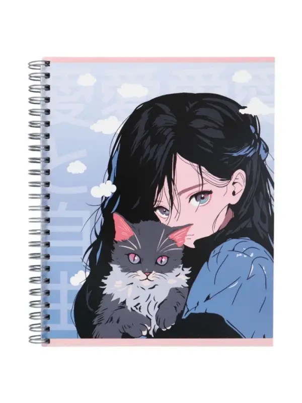 Компл тетр из 3шт 96л кл на гребне Аниме Девочка с котом, обл мел карт, офсет (10296906) Компл тетр из 3шт 96л кл на гребне Аниме Девочка с котом, обл мел карт, офсет (10296906)