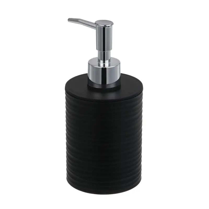 Диспенсер для жидкого мыла тм VETTA Тренто, 250мл, пластик, PP+ABS, черный, 7,5х7,5х16,5см