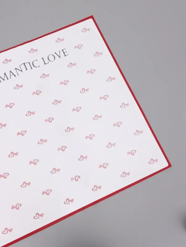 Пленка флористическая для цветов, &laquo;Двойные сердца&raquo;, красная, 57&times;57 см