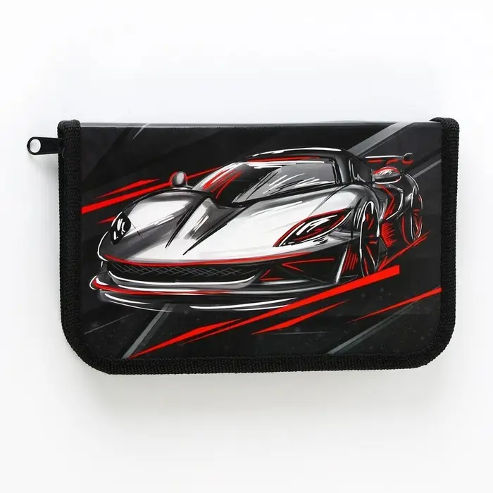 Пенал школьный 1 секция 190×115 лам.карт ПО-02 «Тачка» Пенал школьный 1 секция 190×115 лам.карт ПО-02 «Тачка»