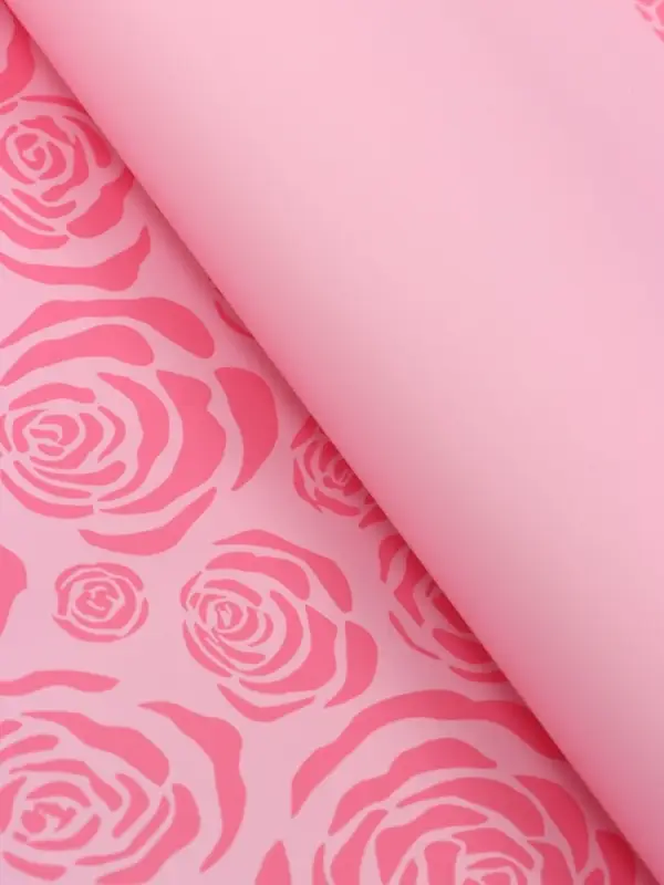 Пленка для цветов, "Цветы", розовая, 57х57 см