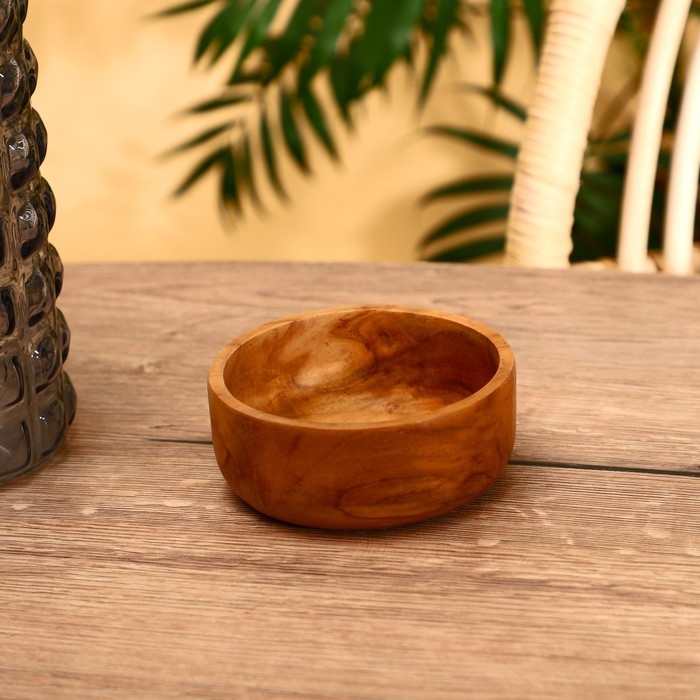 Миска 13х13х5 см, тиковое дерево
