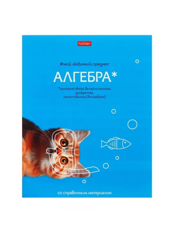 Предметная тетрадь по алгебре Hatber &laquo;Мой любимый предмет&raquo;, 48 листов, в клетку, со справочным материалом, обложка из мелованного картона